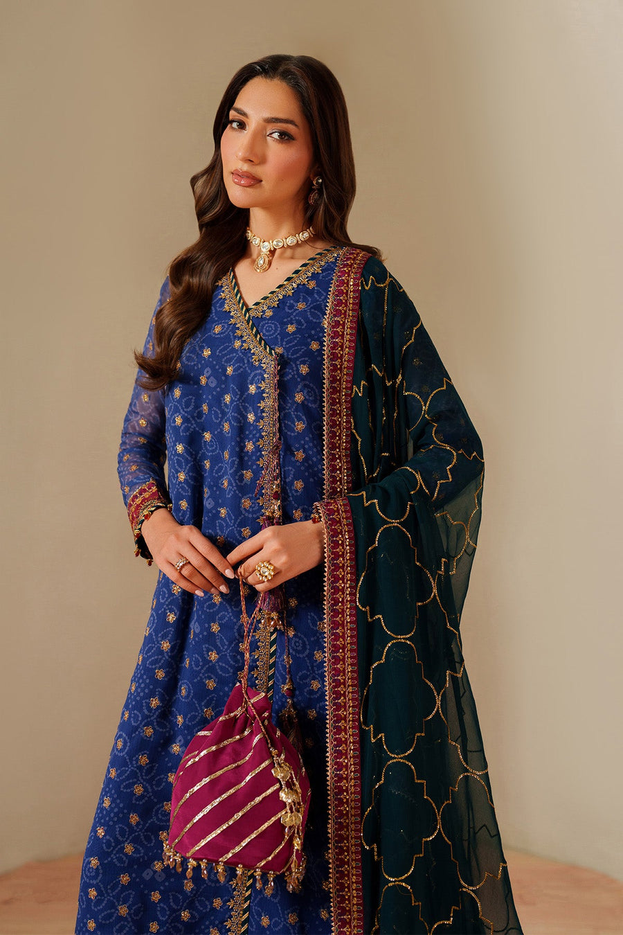 Alizeh Fashion Fleur Embroidered Chiffon Unstitched 3Pc Suit AF-CH-2198-Rahsa