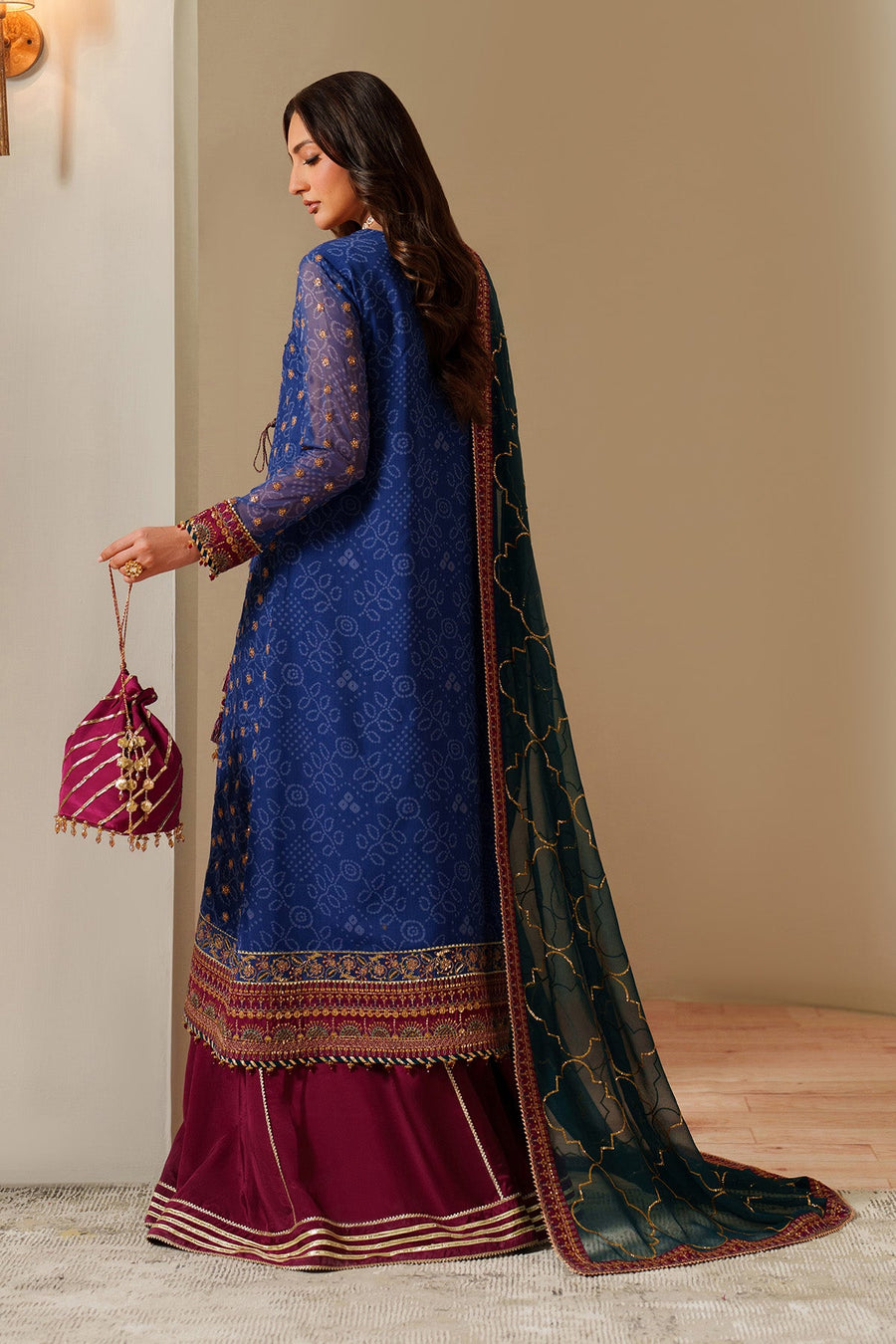 Alizeh Fashion Fleur Embroidered Chiffon Unstitched 3Pc Suit AF-CH-2198-Rahsa