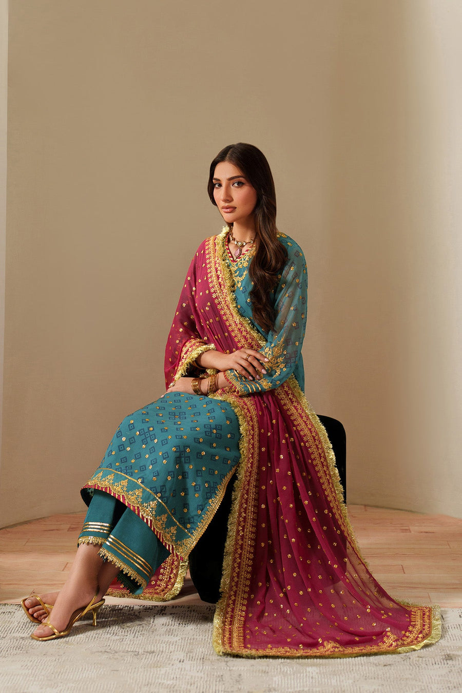 Alizeh Fashion Fleur Embroidered Chiffon Unstitched 3Pc Suit AF-CH-2192-Elaira