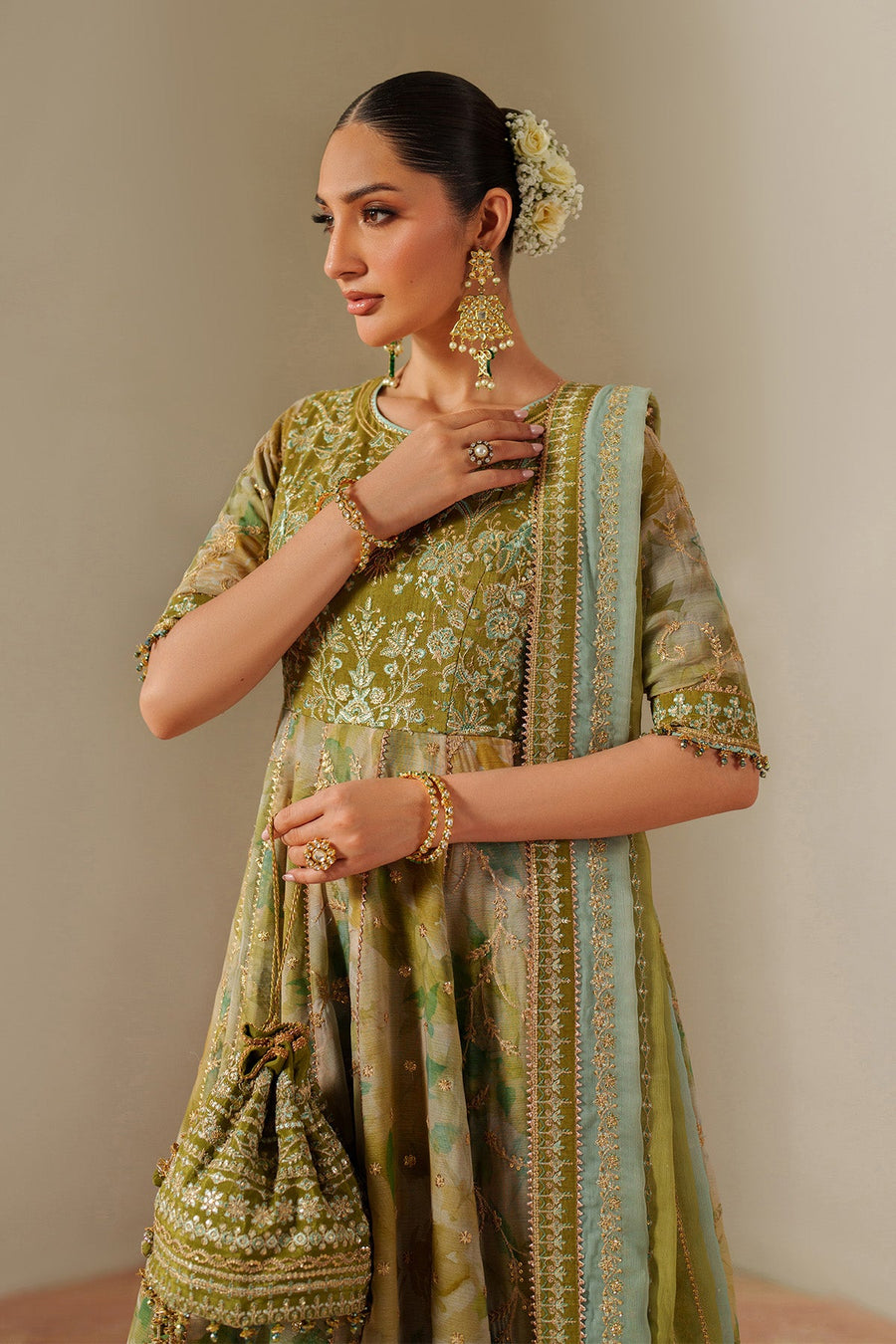 Alizeh Fashion Fleur Embroidered Silk Unstitched 3Pc Suit AF-CH-2195-Renee