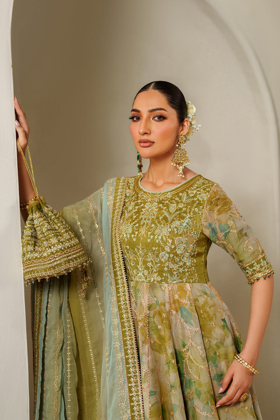 Alizeh Fashion Fleur Embroidered Silk Unstitched 3Pc Suit AF-CH-2195-Renee