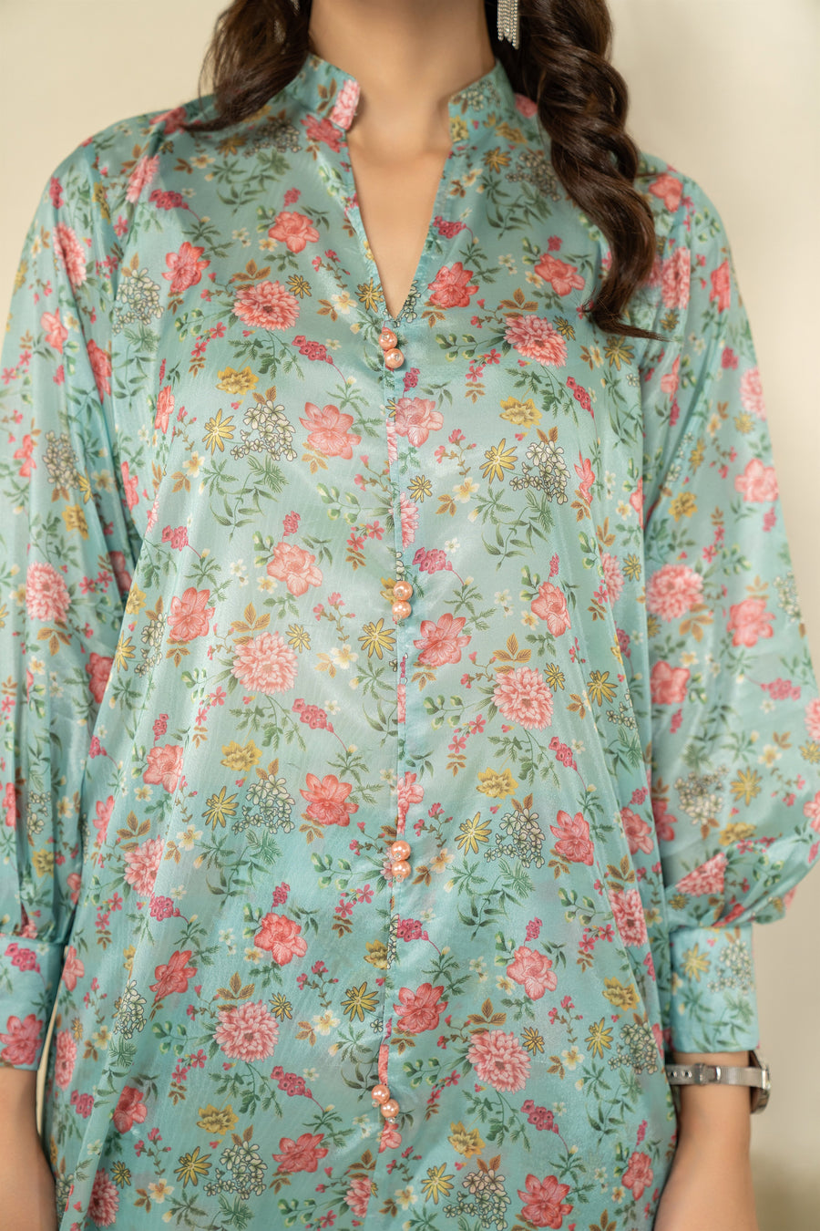 Hemstitch Printed Pret Silk Fabric 2 Piece Suit PPS-001 Breezy