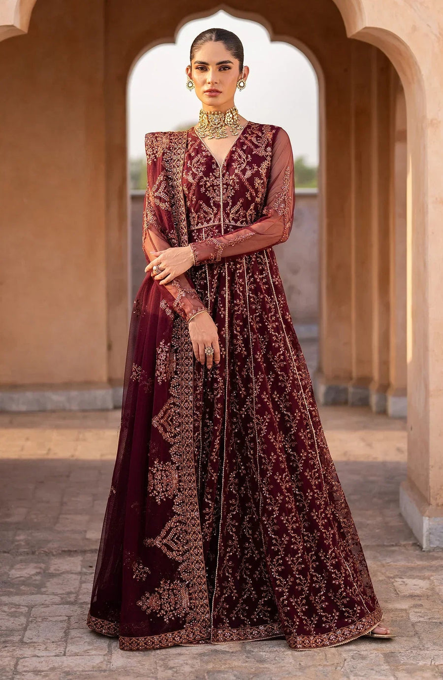 Zarif Sahiba Sequins Embroidered Net Unstitched 3Pc Suit UNST-SBA-01 ELIF