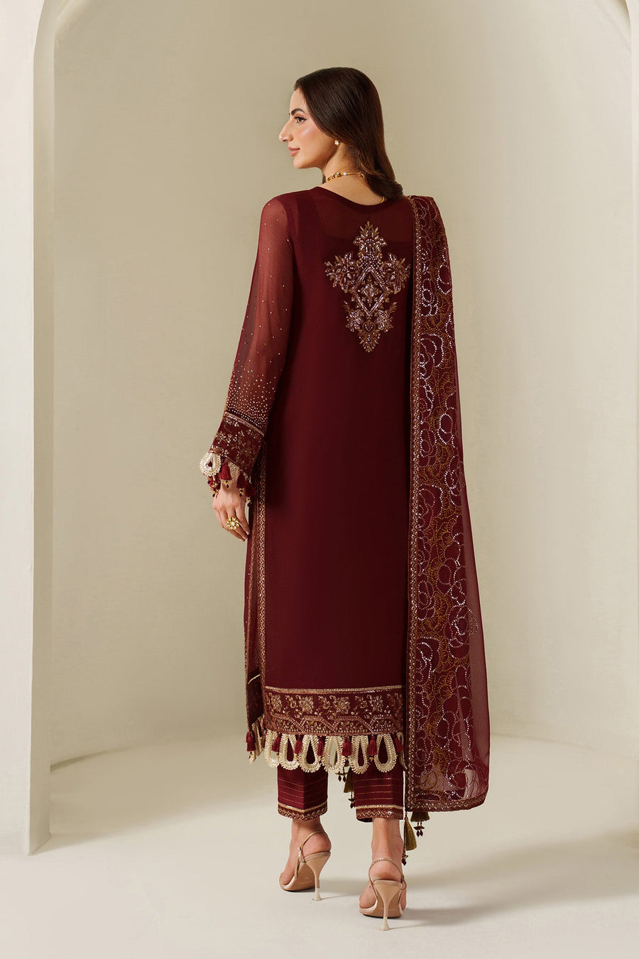 Alizeh Reena Embroidered Chiffon Unstitched 3Pc Suit AF-HM-4047-Kavya