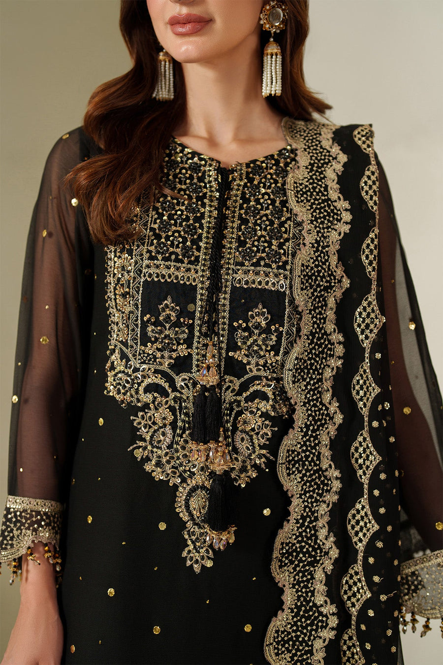 Alizeh Reena Embroidered Chiffon Unstitched 3Pc Suit AF-HM-4049-Reshma