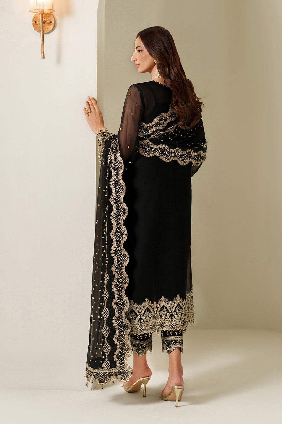 Alizeh Reena Embroidered Chiffon Unstitched 3Pc Suit AF-HM-4049-Reshma