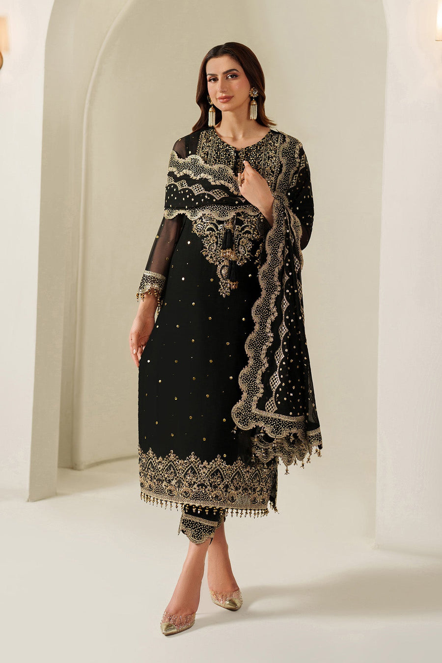 Alizeh Reena Embroidered Chiffon Unstitched 3Pc Suit AF-HM-4049-Reshma