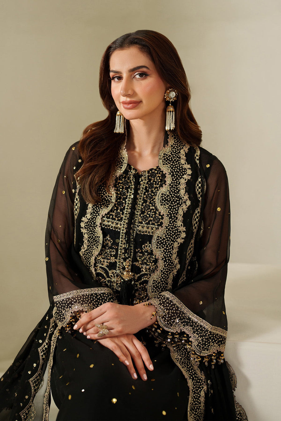 Alizeh Reena Embroidered Chiffon Unstitched 3Pc Suit AF-HM-4049-Reshma