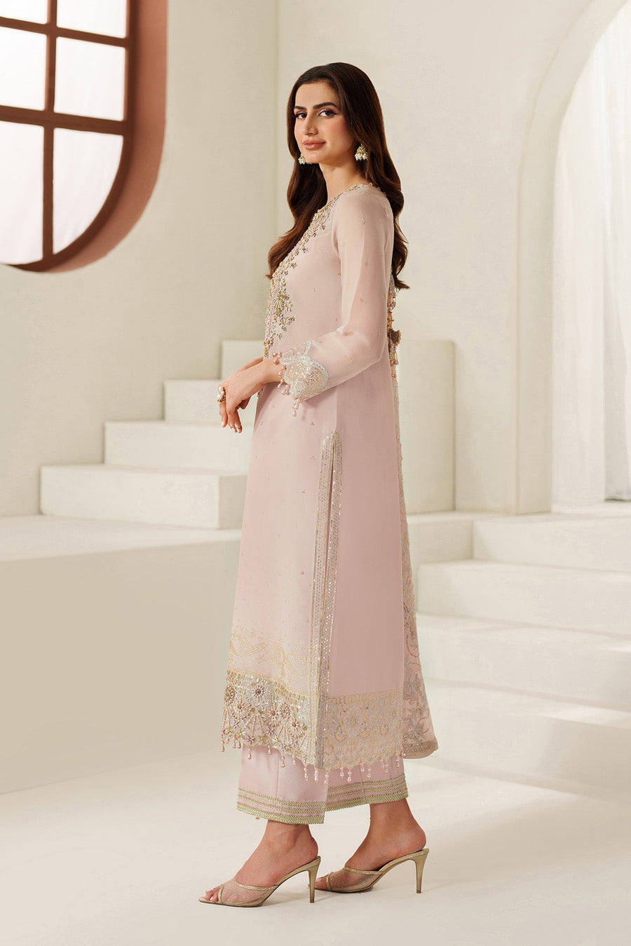 Alizeh Reena Embroidered Chiffon Unstitched 3Pc Suit AF-HM-4054-Zyla
