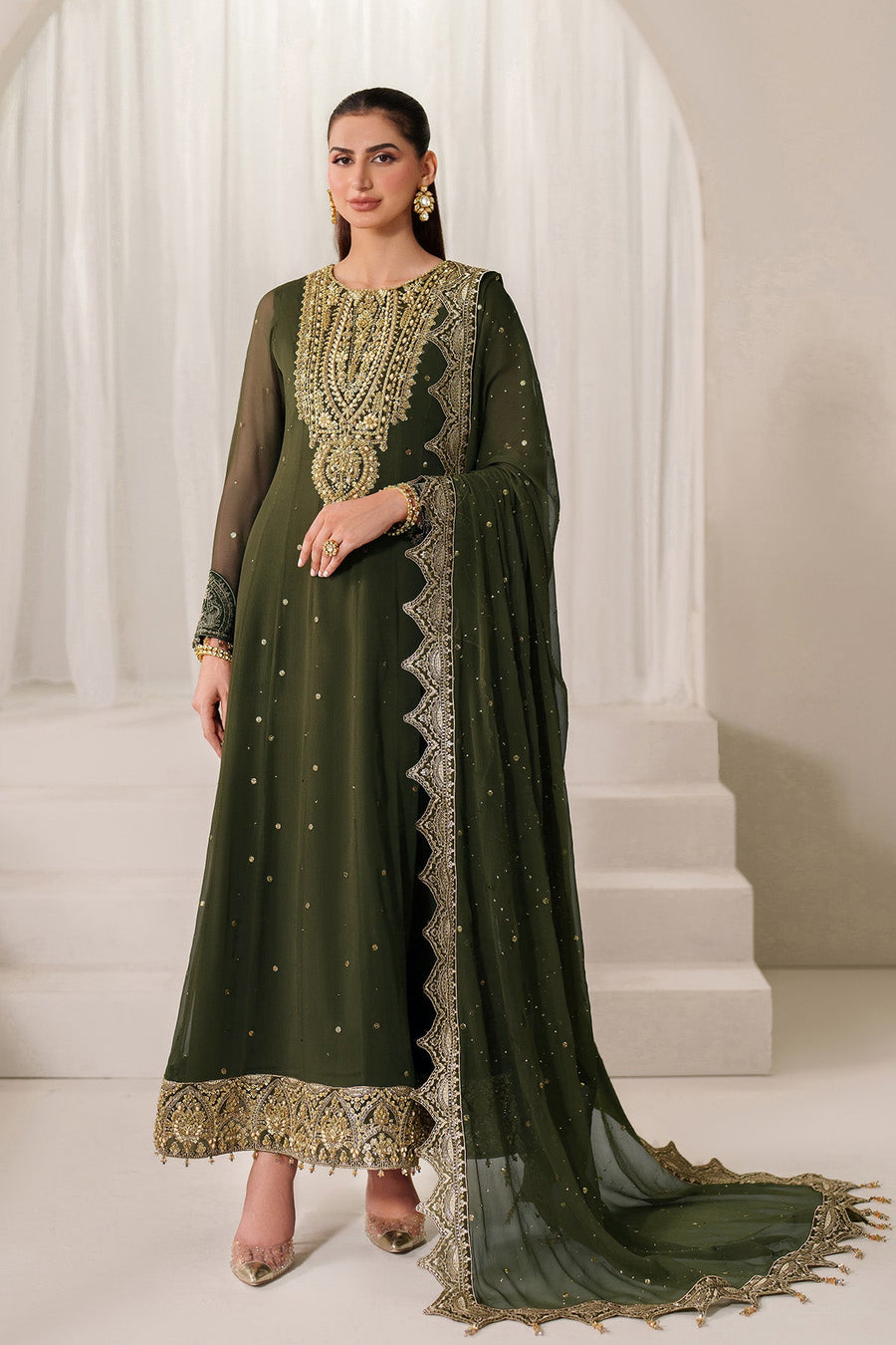 Alizeh Reena Embroidered Chiffon Unstitched 3Pc Suit AF-HM-4051-Rekha