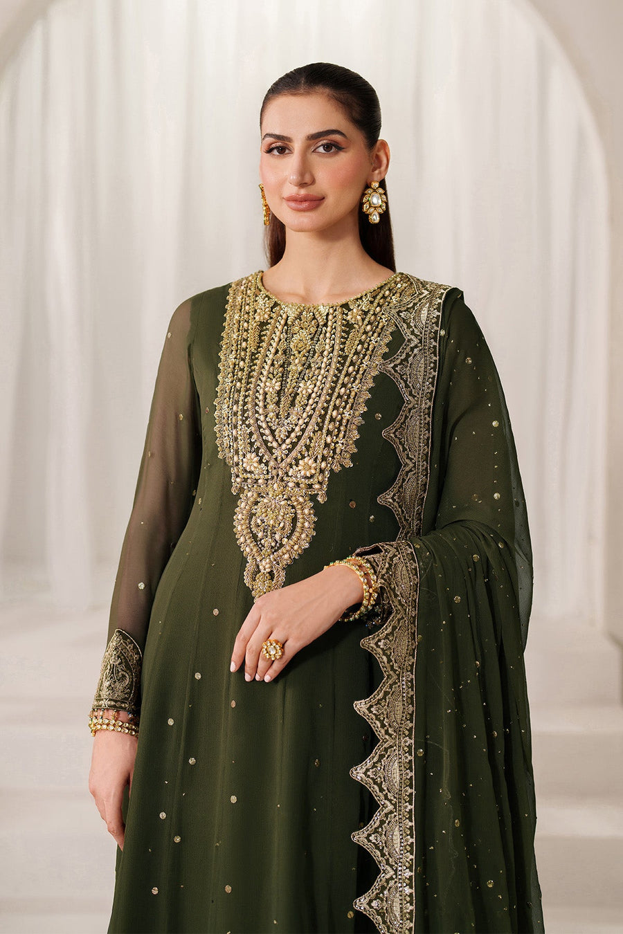 Alizeh Reena Embroidered Chiffon Unstitched 3Pc Suit AF-HM-4051-Rekha