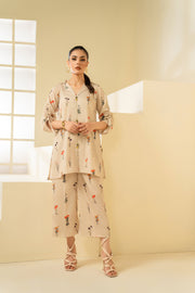Hemstitch Printed Pret Grip Fabric 2 Piece Suit PPS-009 Orchid