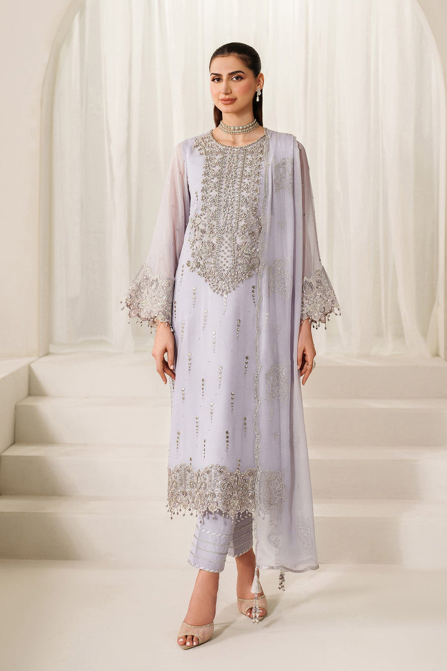Alizeh Reena Embroidered Chiffon Unstitched 3Pc Suit AF-HM-4050-Feeha