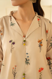 Hemstitch Printed Pret Grip Fabric 2 Piece Suit PPS-009 Orchid