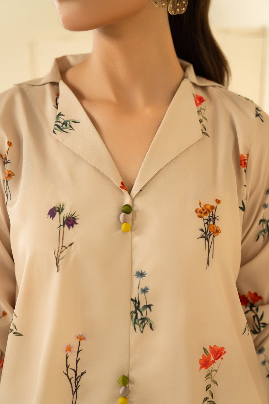 Hemstitch Printed Pret Grip Fabric 2 Piece Suit PPS-009 Orchid