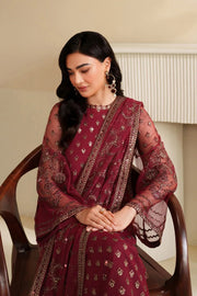 Zarif Roohi Sequins Embroidered Net Unstitched 3Pc Suit ZRF-RFE-03 Afrah