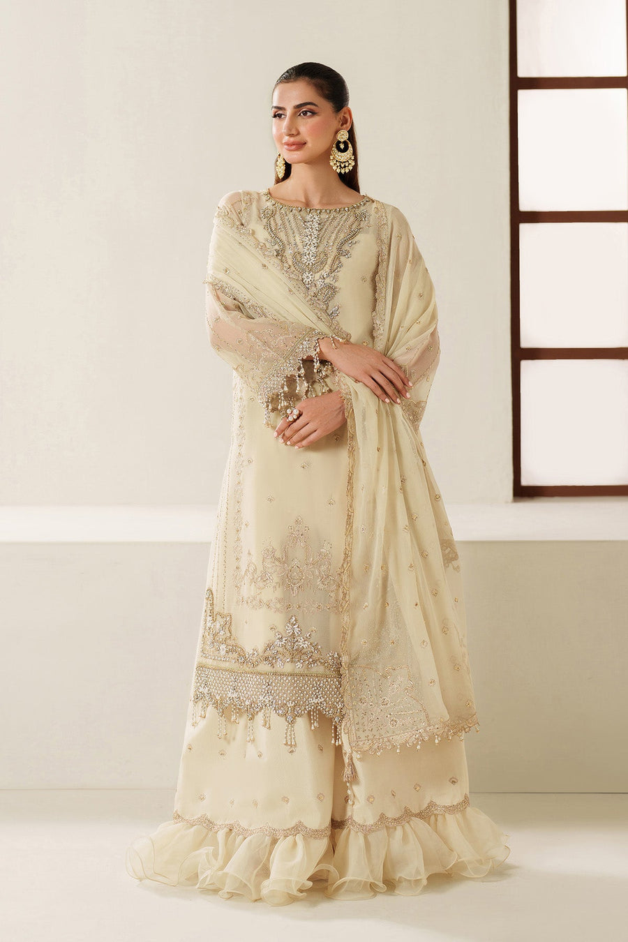 Alizeh Reena Embroidered Chiffon Unstitched 3Pc Suit AF-HM-4052-Parnoor