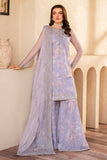 Zarif Iris Sequins Embroidered Net Unstitched 3Pc Suit ZRI-06 LOTUS