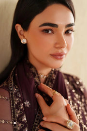 Zarif Roohi Sequins Embroidered Net Unstitched 3Pc Suit ZRF-RFE-01 Saneh