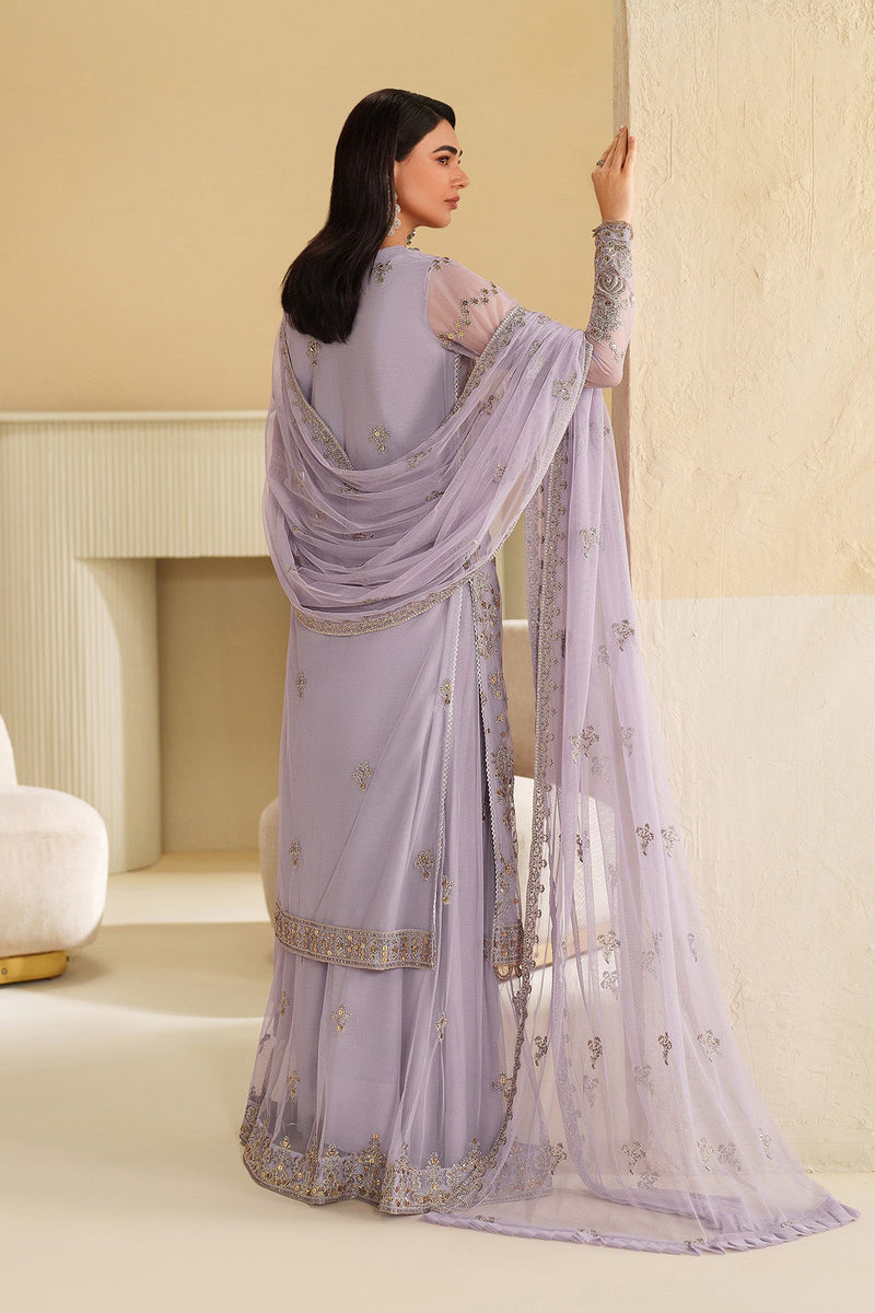 Zarif Roohi Sequins Embroidered Net Unstitched 3Pc Suit ZRF-RFE-04 Sirha