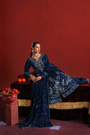 Neeshay Shagun Embroidered Raw Silk Unstitched 3Pc Suit - FALAQ