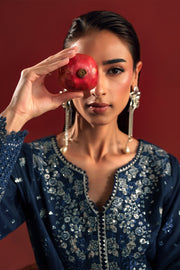 Neeshay Shagun Embroidered Raw Silk Unstitched 3Pc Suit - FALAQ