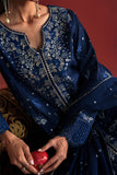 Neeshay Shagun Embroidered Raw Silk Unstitched 3Pc Suit - FALAQ