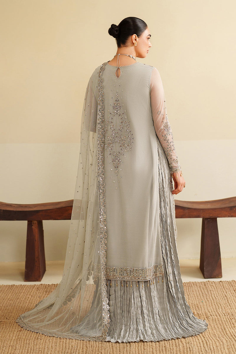 Zarif Roohi Sequins Embroidered Net Unstitched 3Pc Suit ZRF-RFE-06 Milaan