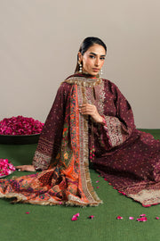 Neeshay Shagun Embroidered Raw Silk Unstitched 3Pc Suit - MAHVEEN