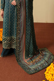 Neeshay Shagun Embroidered Raw Silk Unstitched 3Pc Suit - SAROSH