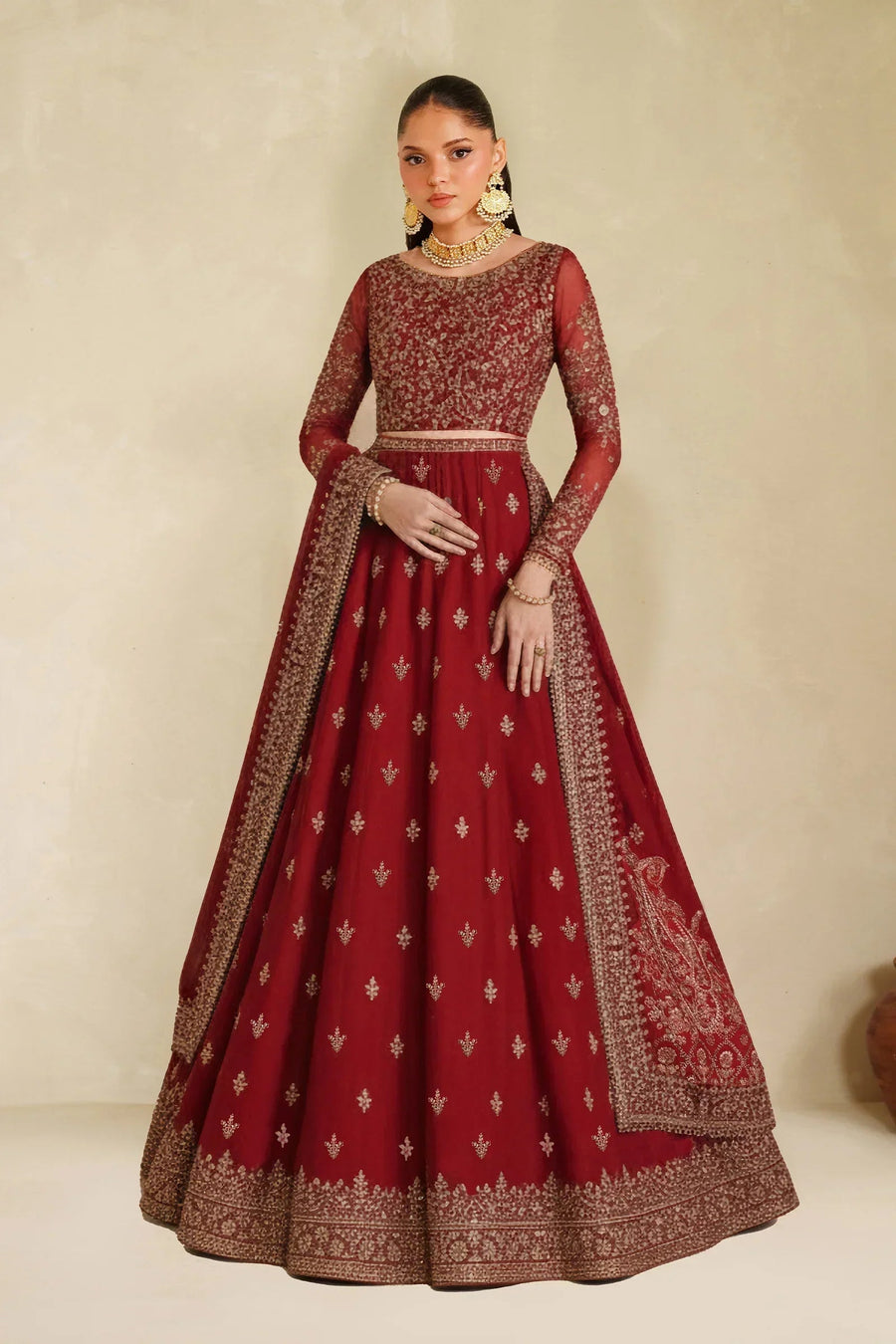 Zarif Meesa Sequins Embroidered Chiffon Unstitched 3Pc Suit - Sumrah