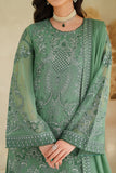 Zarif Meesa Sequins Embroidered Chiffon Unstitched 3Pc Suit - Jiroon