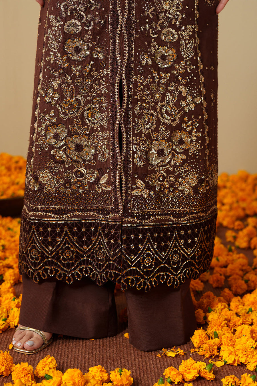 Neeshay Shagun Embroidered Raw Silk Unstitched 3Pc Suit - MAHROOB