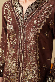 Neeshay Shagun Embroidered Raw Silk Unstitched 3Pc Suit - MAHROOB