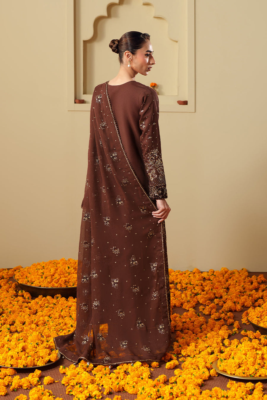 Neeshay Shagun Embroidered Raw Silk Unstitched 3Pc Suit - MAHROOB