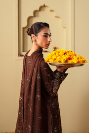 Neeshay Shagun Embroidered Raw Silk Unstitched 3Pc Suit - MAHROOB