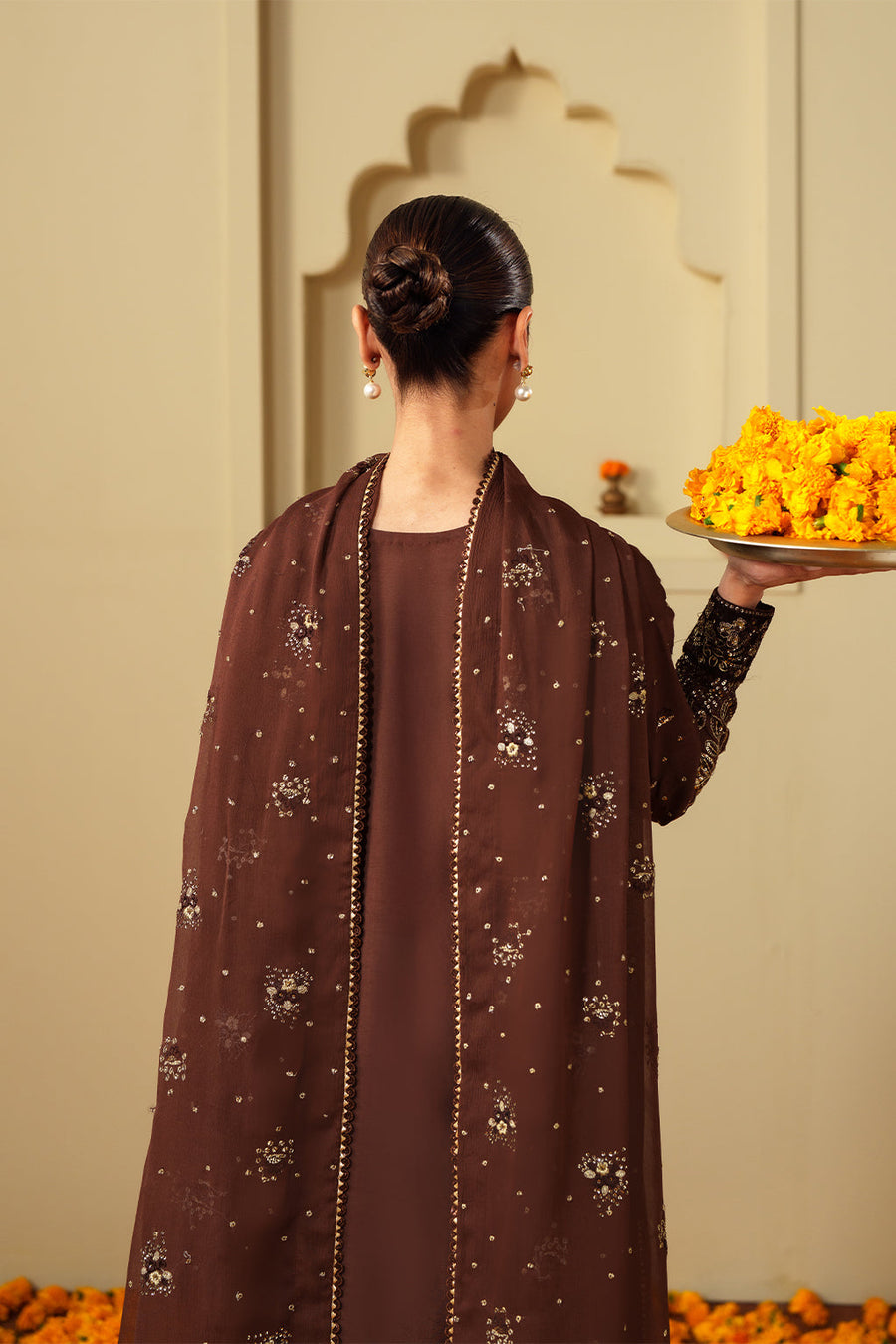 Neeshay Shagun Embroidered Raw Silk Unstitched 3Pc Suit - MAHROOB