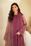 Zarif Meesa Sequins Embroidered Net Unstitched 3Pc Suit - Orila