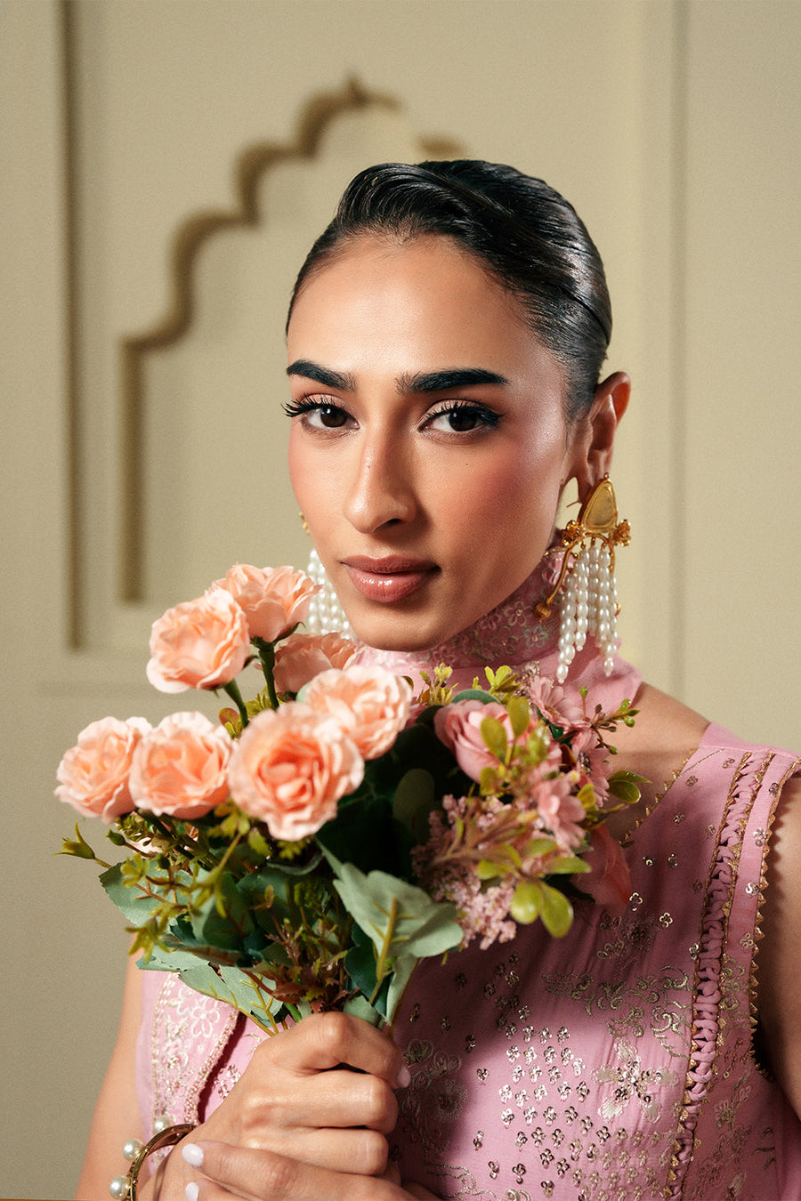Neeshay Shagun Embroidered Raw Silk Unstitched 3Pc Suit - ARMEEN