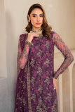 Zarif Iris Sequins Embroidered Net Unstitched 3Pc Suit ZRI-04 SALVIA