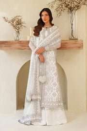 Zarif Meesa Sequins Embroidered Net Unstitched 3Pc Suit - Meehar