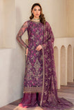 Zarif Iris Sequins Embroidered Net Unstitched 3Pc Suit ZRI-04 SALVIA