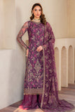 Zarif Iris Sequins Embroidered Net Unstitched 3Pc Suit ZRI-04 SALVIA