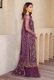 Zarif Iris Sequins Embroidered Net Unstitched 3Pc Suit ZRI-04 SALVIA