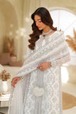 Zarif Meesa Sequins Embroidered Net Unstitched 3Pc Suit - Meehar