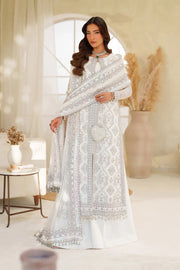 Zarif Meesa Sequins Embroidered Net Unstitched 3Pc Suit - Meehar