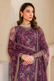 Zarif Iris Sequins Embroidered Net Unstitched 3Pc Suit ZRI-04 SALVIA