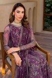 Zarif Iris Sequins Embroidered Net Unstitched 3Pc Suit ZRI-04 SALVIA