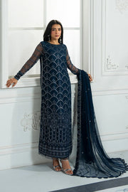 Zarif Inara Sequins Embroidered Net Unstitched 3Pc Suit ZRI-02 MELISA
