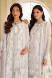 Zarif Meesa Sequins Embroidered Net Unstitched 3Pc Suit - Meehar